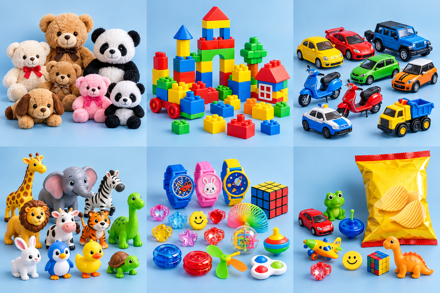 Plush teddy and panda toys