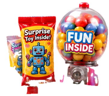 Snack packet promotional toys
